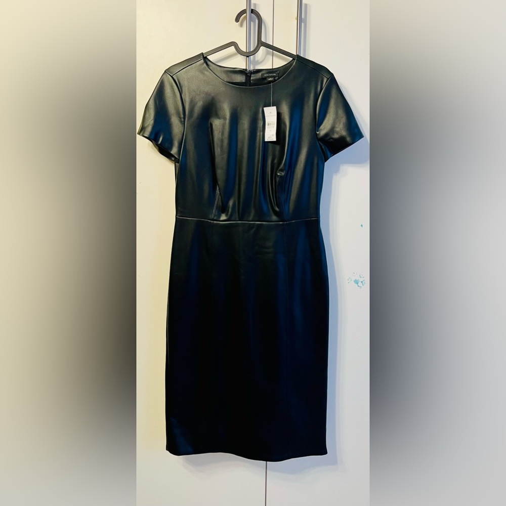 Ann Taylor faux leather dress